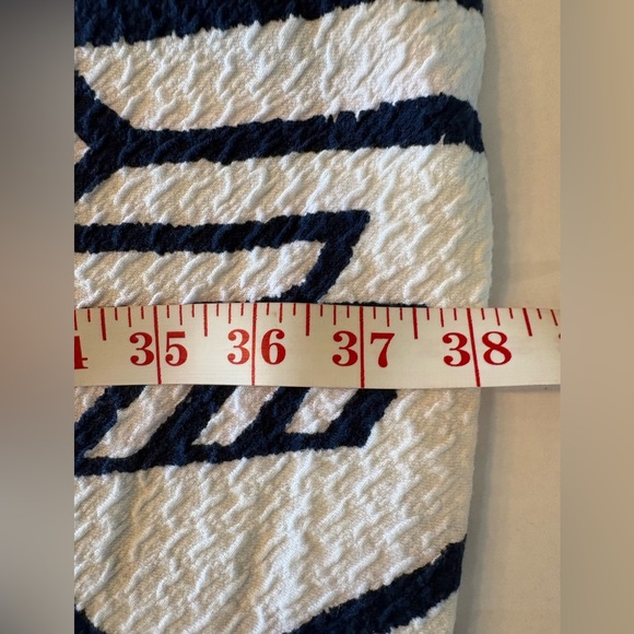 HD in Paris Anthropologie Navy and white cotton jersey dress in size 12 - Picture 9 of 11